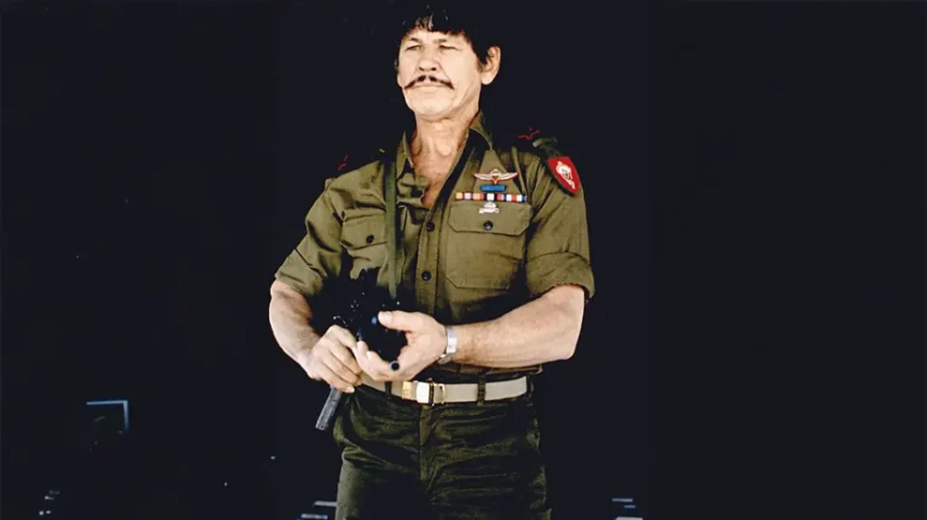 Charles Bronson with Uzi