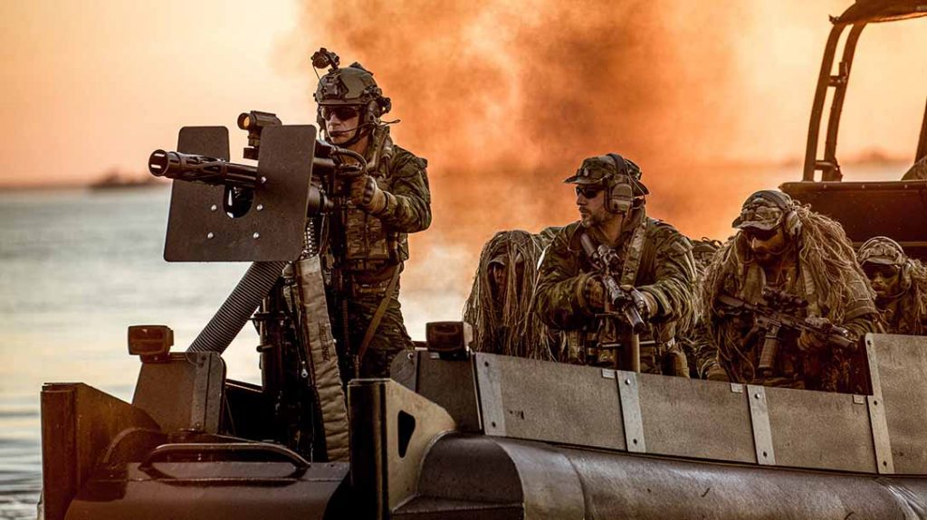 Profense PF M134 Minigun, military, boat