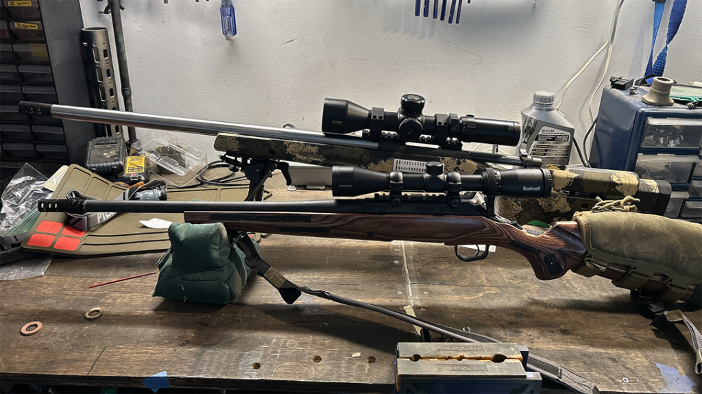 A pair of rifle used in a SWAT Sniper journey to become a hunter.