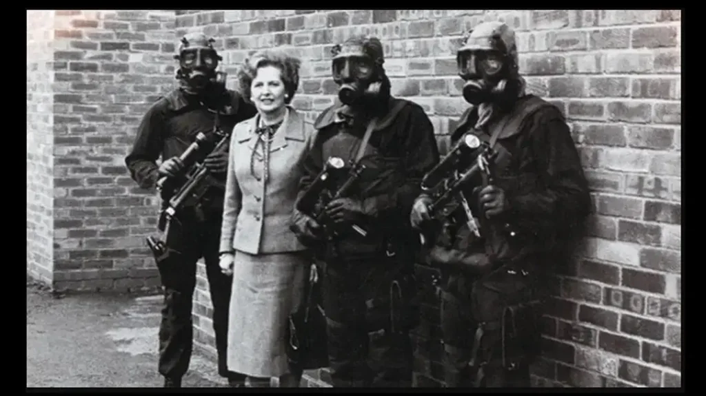 Margret Thatcher with SAS Troops.
