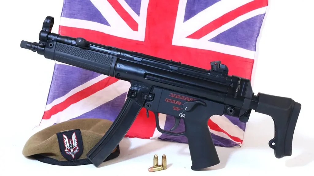 The MP5 is a German designed SMG.