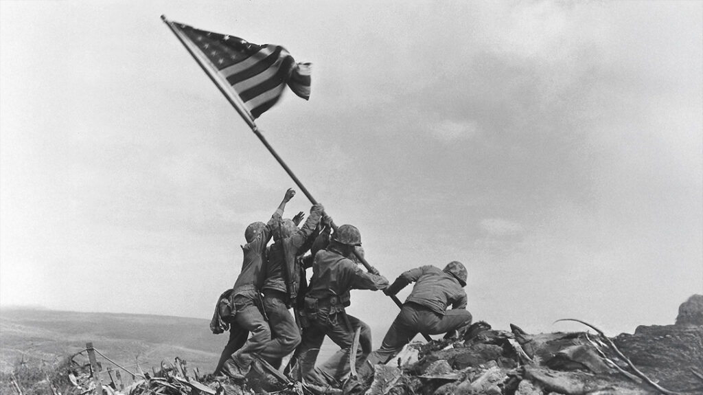 The United States Marine Corps on Iwo Jima.
