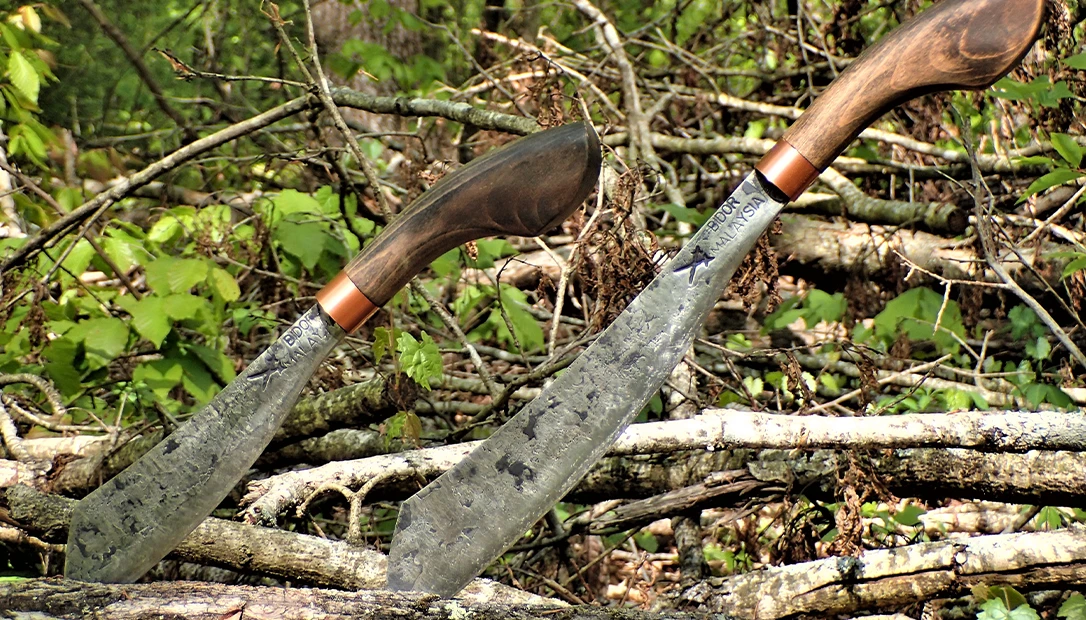 A collection of hand-forged blades from Southeast Asia