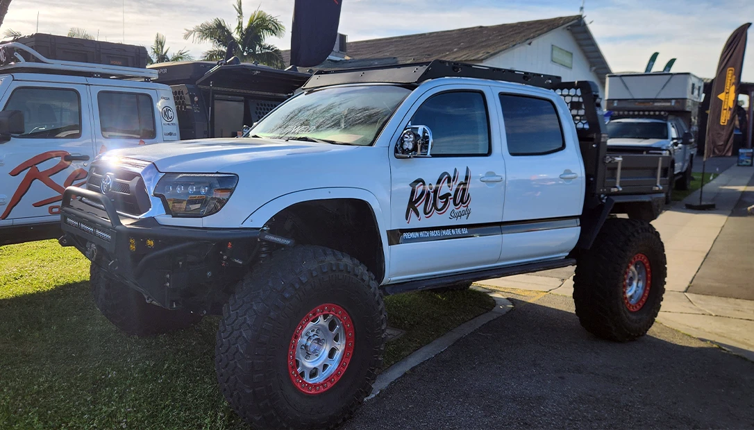 Custom overland truck build displayed at Overland Expo SoCa